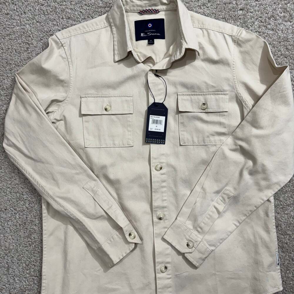 New Ben Sherman Birch Pocket Shirt Jacket Heavyweight Cotton Utility Shirt